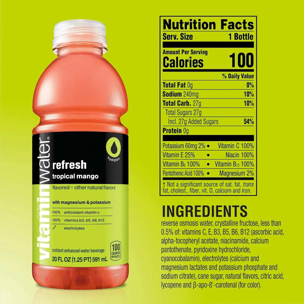 20 Fl Oz Nutrient Enhanced Flavored Water Variety Pack of 10 R64884