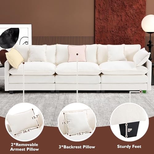 Grey U Shaped Modular Sectional Couch with 2 Ottoman X942707