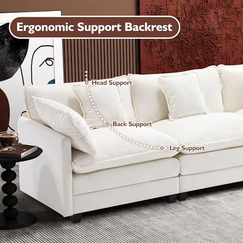 Grey U Shaped Modular Sectional Couch with 2 Ottoman X942707