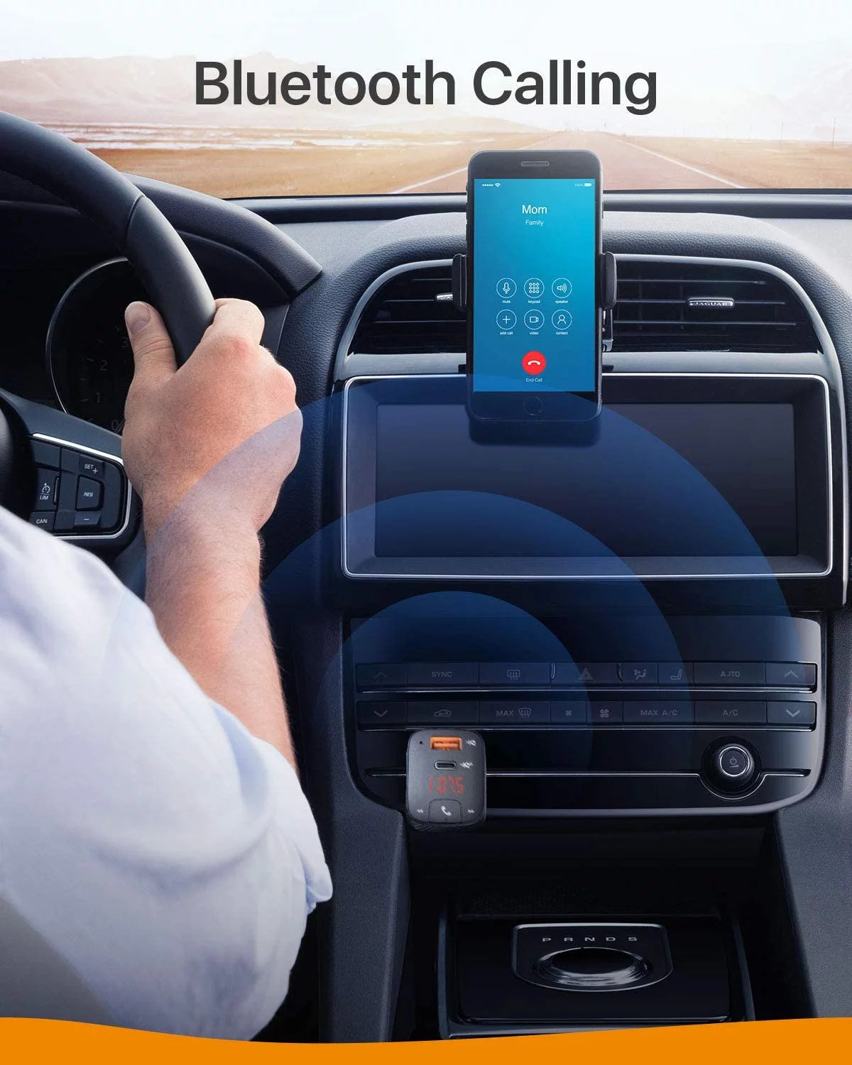 Bluetooth FM Transmitter Car Charger with Type C PD Charging S593770