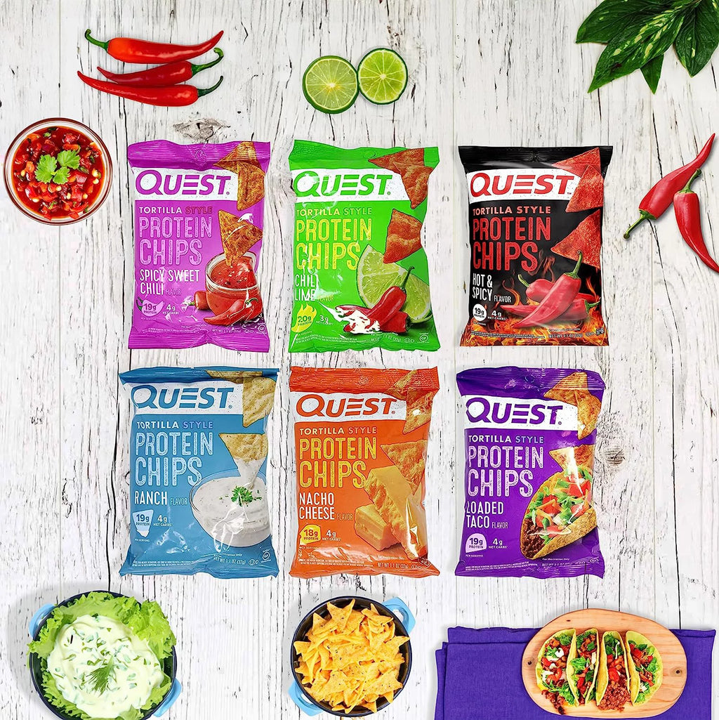Protein Chips Variety Pack, Assorted Flavors, 6 Pack, 1.1 Ounce M1857