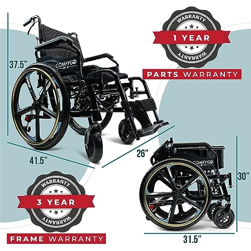 Black Self Propelled Wheelchair 17.5" Seat Width T87360