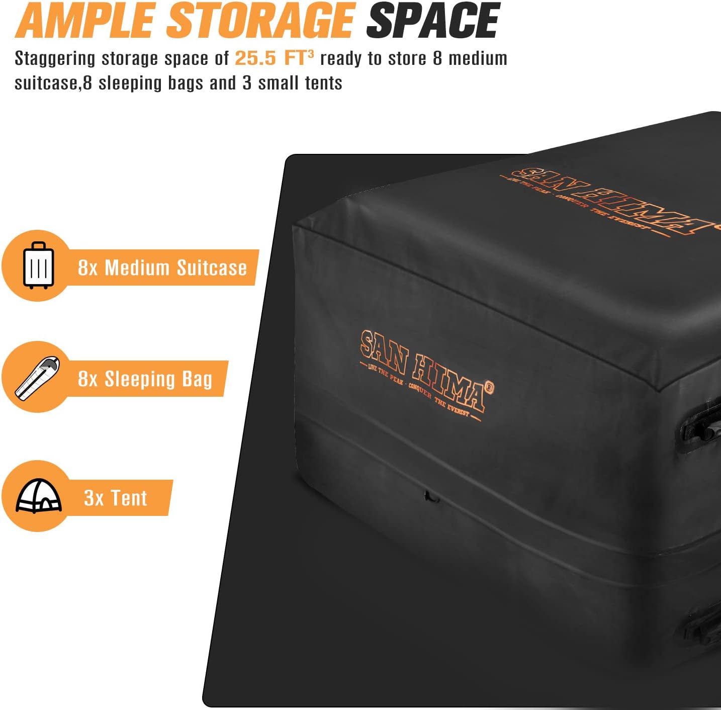 100% Waterproof Heavy Duty Truck Bed Storage Bag, 50 L x 40 W x 22 H S4993