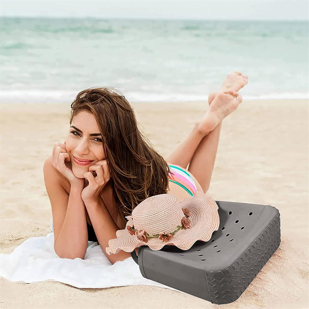 Gray Waterproof Silicone Tote Bag C4102
