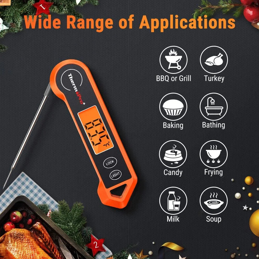 Waterproof Digital Meat Thermometer with Backlit and Motion Sensing C17416