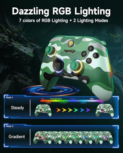 Wireless Bluetooth Controller with Hall Joysticks and RGB Lighting M80846