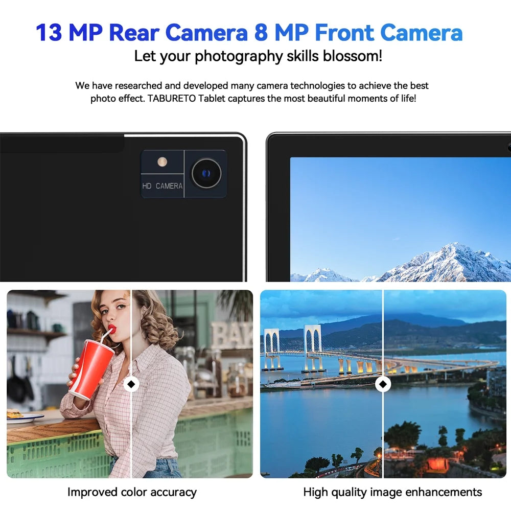 10.1 inch Android Tablet, 128GB ROM F689318