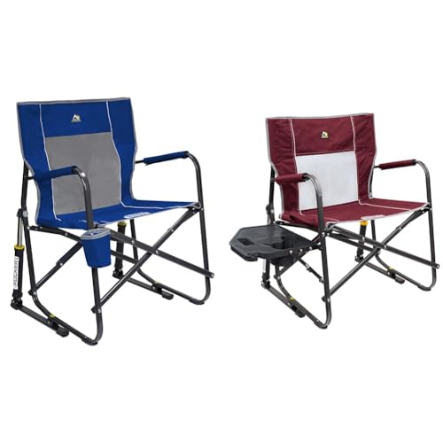 Folding Rocking Camp Chair with Side Table B758244