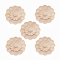Unpainted Wood Carved Onlays Appliques, 10cm, 5-Pack P323