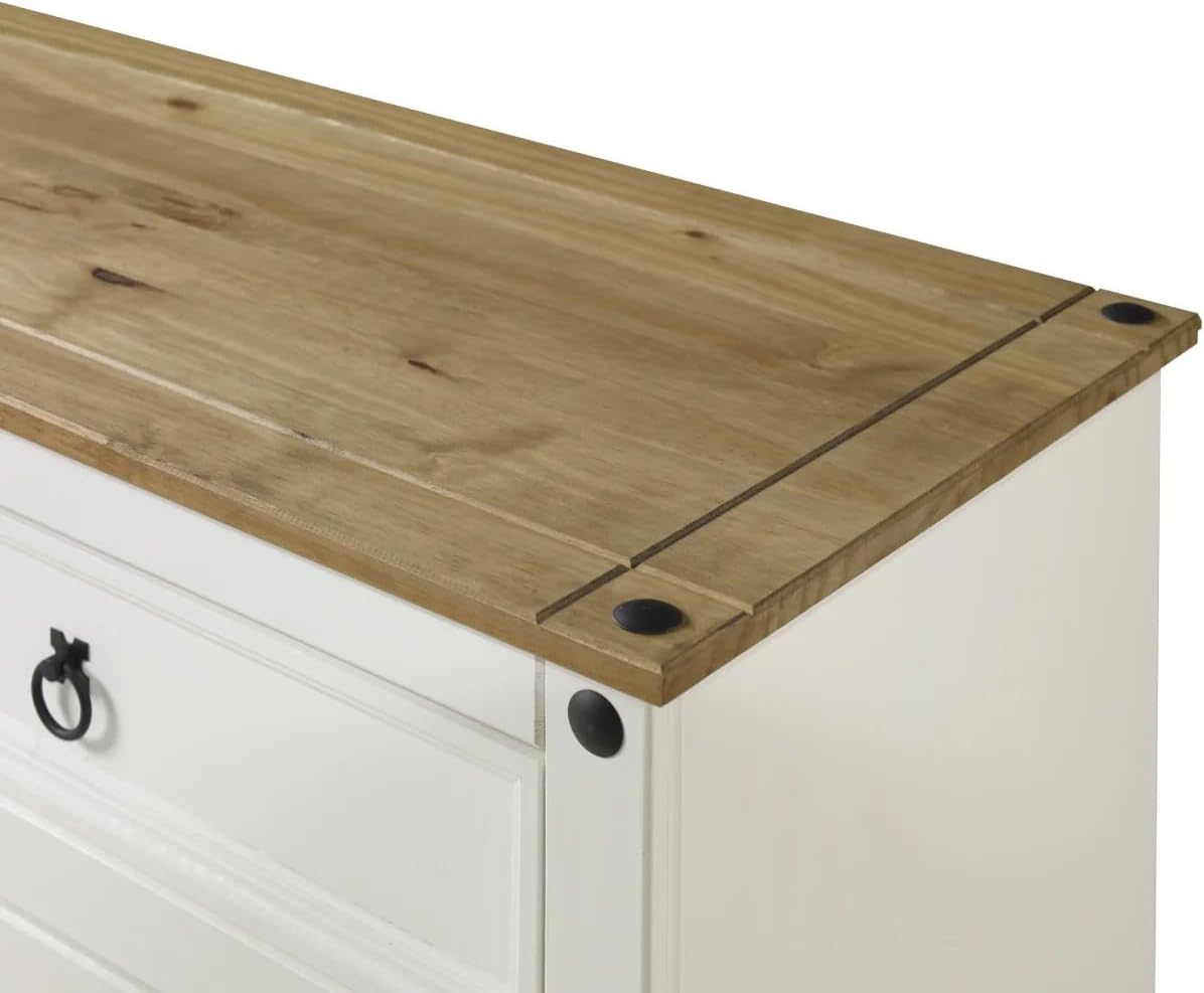 White Distressed Wood Buffet Sideboard K4368