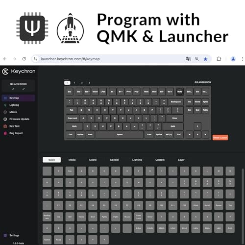 Black TKL Mechanical Keyboard with Knob W29234