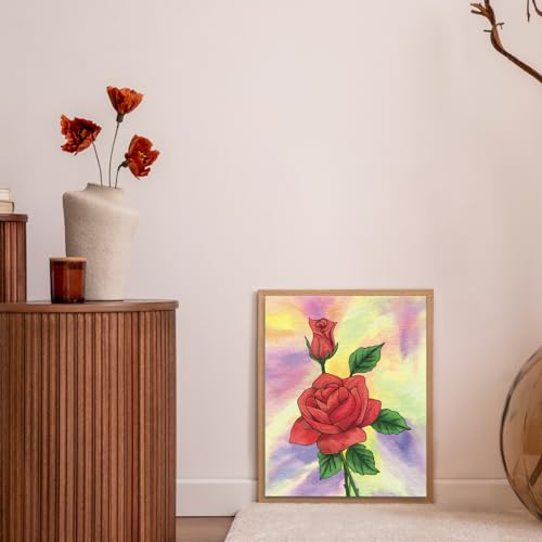 8 Acrylic Colors Painting Kit with Pre Drawn Canvas (8x10) D76573