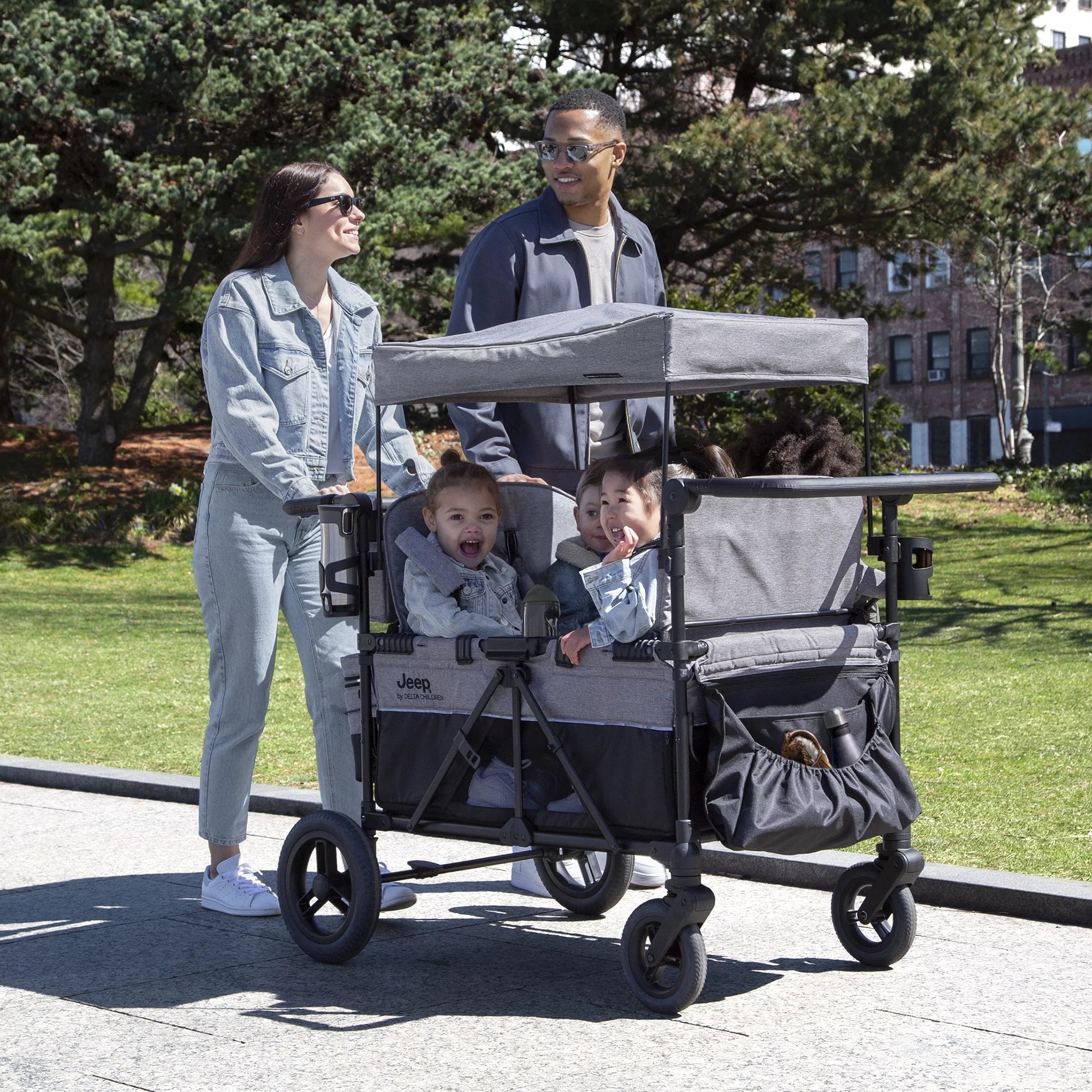 Grey 4 Seater Stroller Wagon P885697