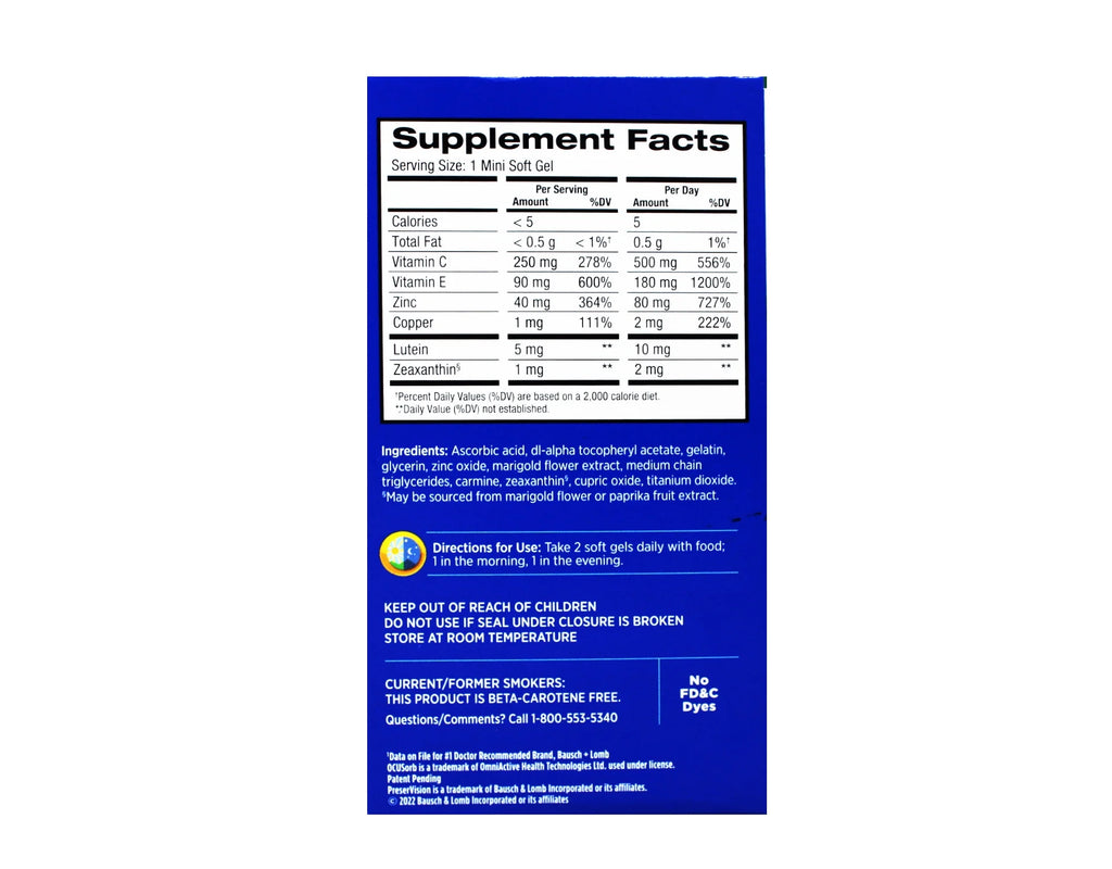 210 Count Eye Vitamin and Mineral Supplement I81517