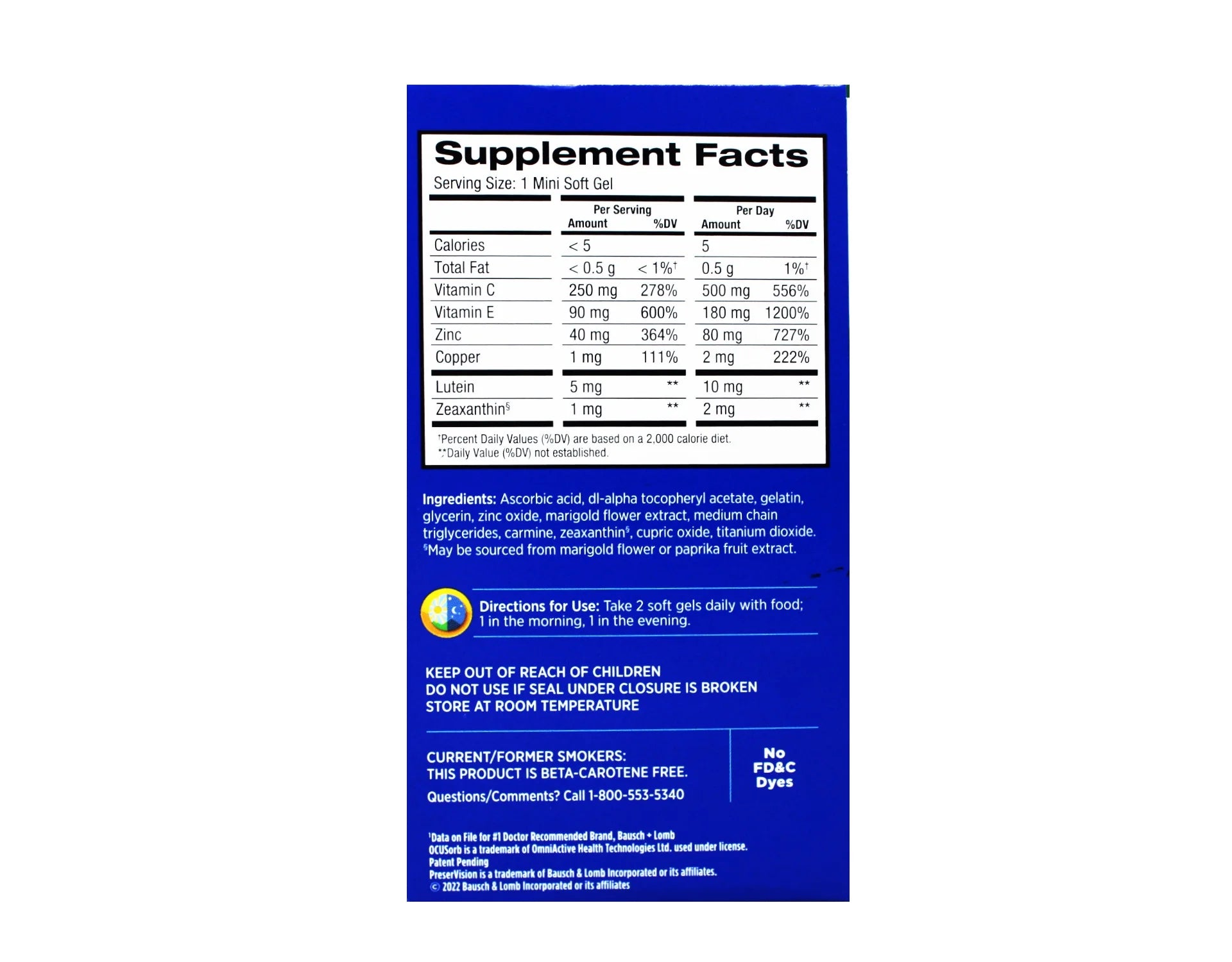 210 Count Eye Vitamin and Mineral Supplement I81517