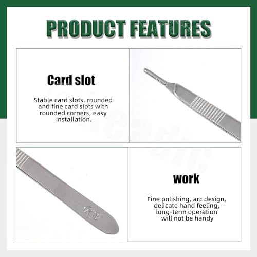44 Pcs High Carbon Steel Surgical Scalpel Blades with Handle C130