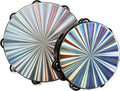 2 Pack 8/10 Inch Wood Tambourine with Double Row Jingles E531