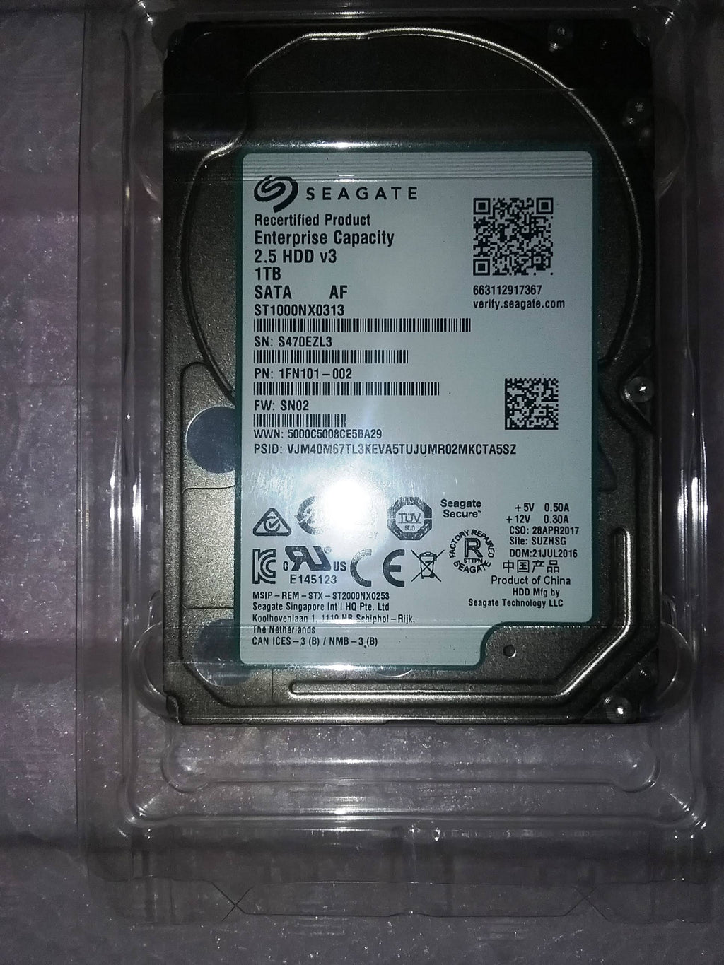 1 TB 2.5x22 Internal Hard Drive N276