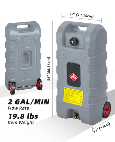 15 Gallon Portable Gas Tank with Manual Transfer Nozzle G62610