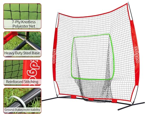 7×7ft Baseball Practice Net with Carry Bag N140