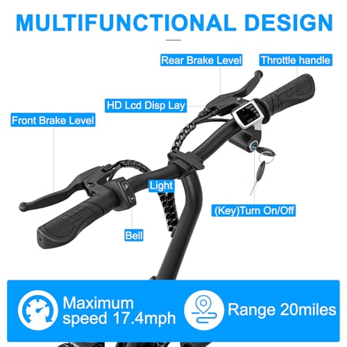 Silver Electric Scooter with 500W Motor and 14" Pneumatic Tire F3419