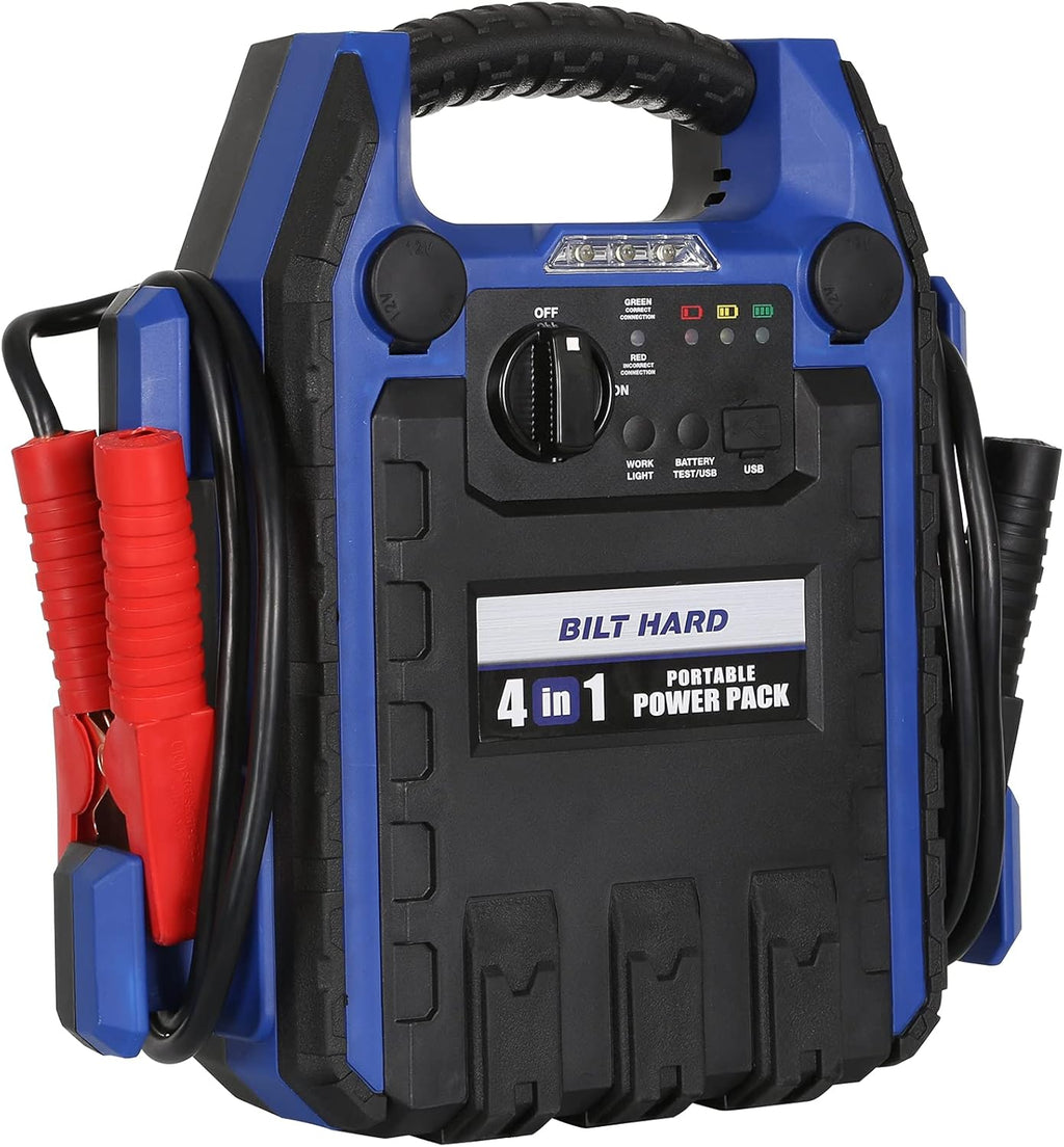 900 Peak/400 Instant Amps Portable Power Station Jump Starter with Air Compressor N4825