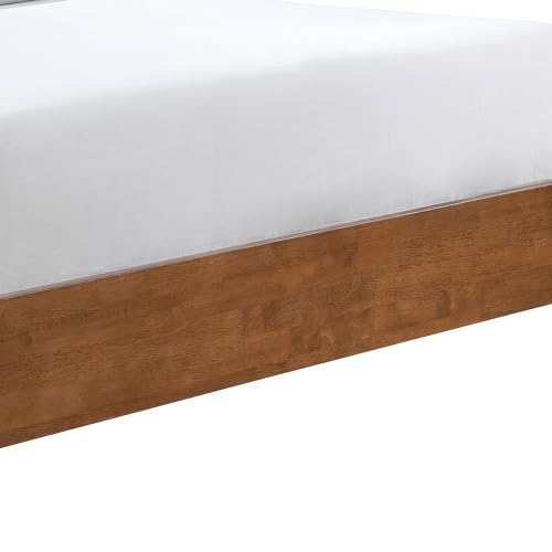 Walnut Solid Wood Queen Bed Frame with Headboard E932