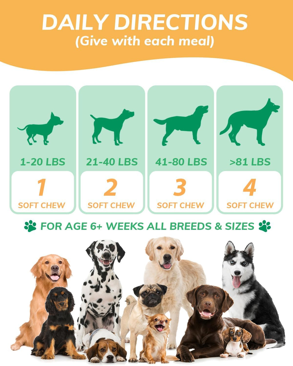 Chicken Flavor Probiotics Chews for Dogs with Prebiotic & Digestive Enzymes (120 Chews) O4722