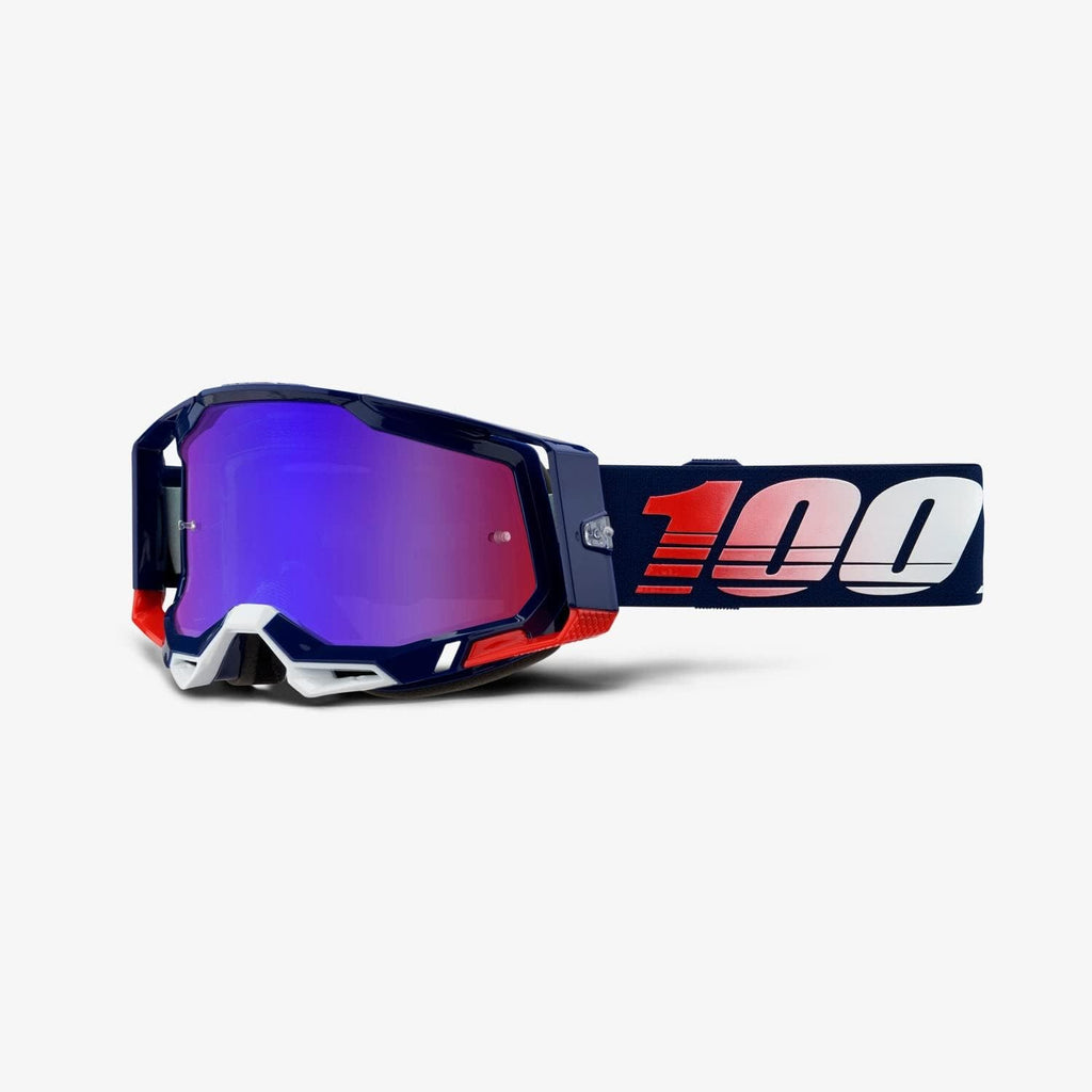 Mountain Bike & Motocross Goggles Mirror Red/Blue Lens Z147