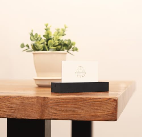 10 Pack Black Wooden Place Card Holder V592655