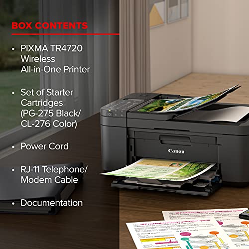 White All-in-One Wireless Printer with Auto Document Feeder F10535