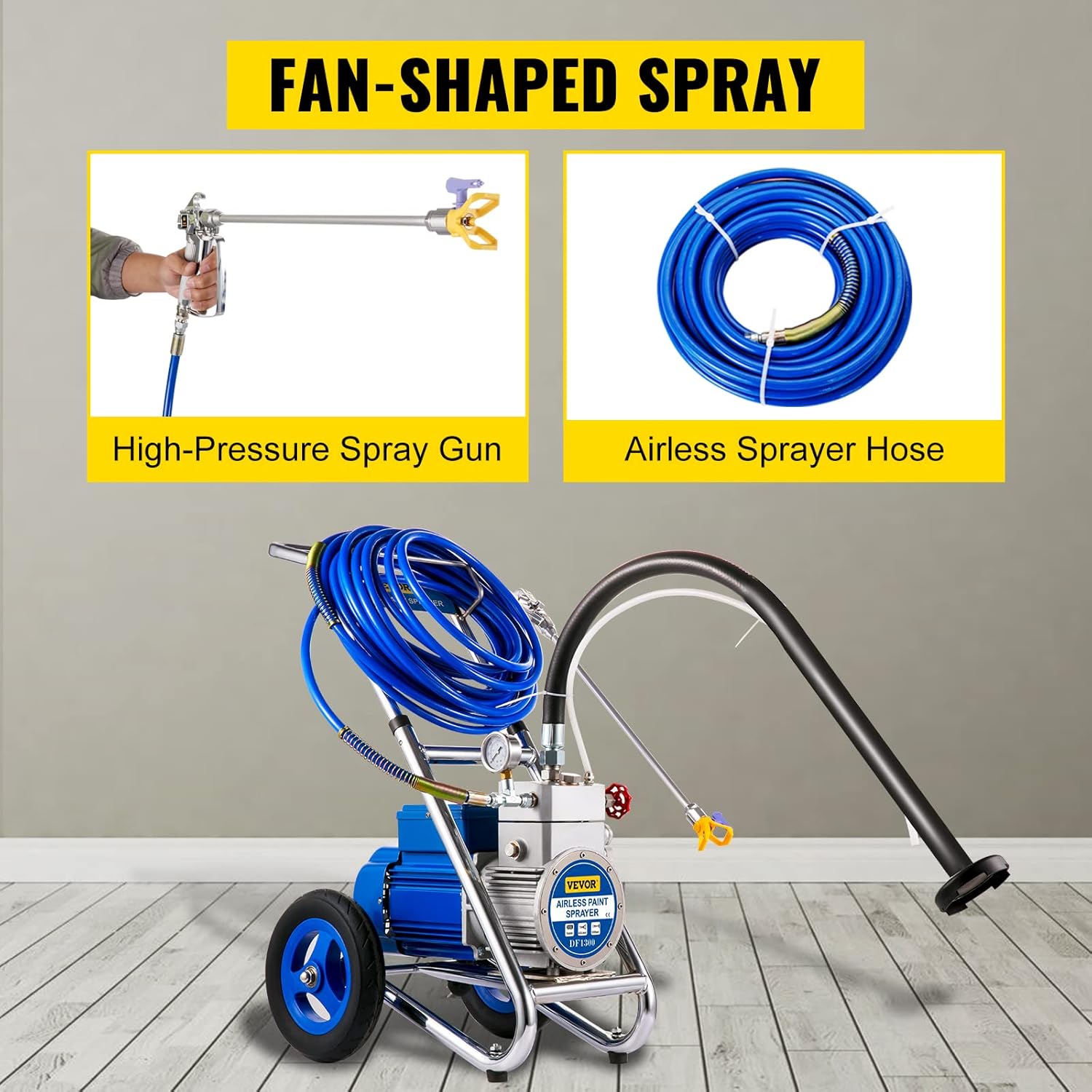 1500W Airless Paint Sprayer with 50FT Hose Y765257