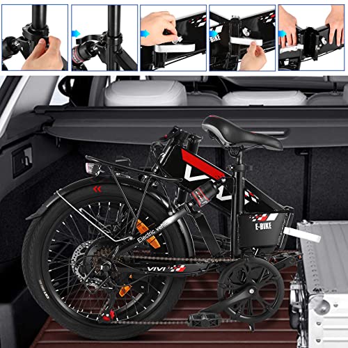 20" 500W Folding Electric Bike with Removable 48V 374.4Wh Battery M6252