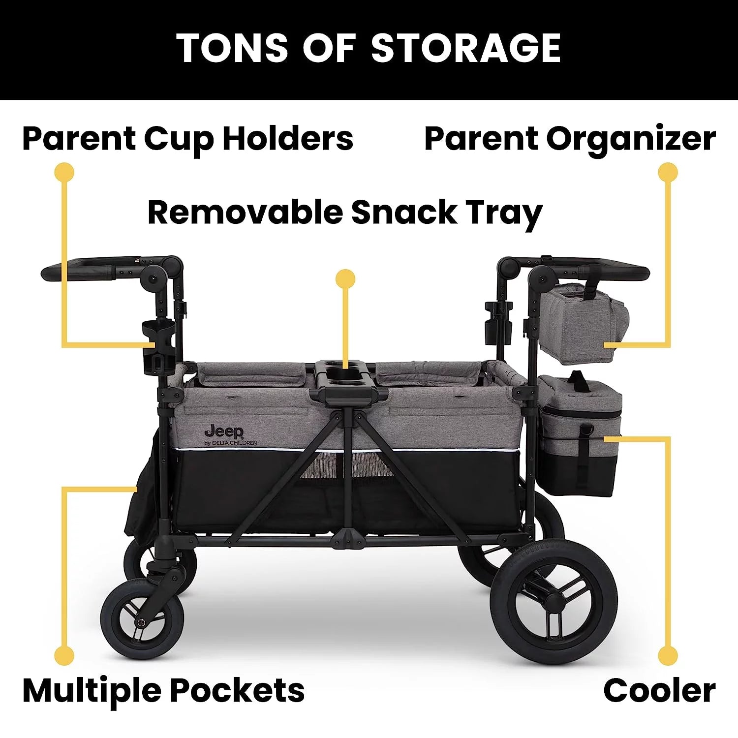 Grey 4 Seater Stroller Wagon P885697