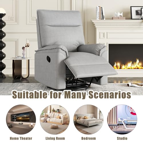 Beige Swivel Recliner Chair Q462