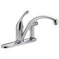 Chrome Single Handle Kitchen Faucet with Integral Spray T838