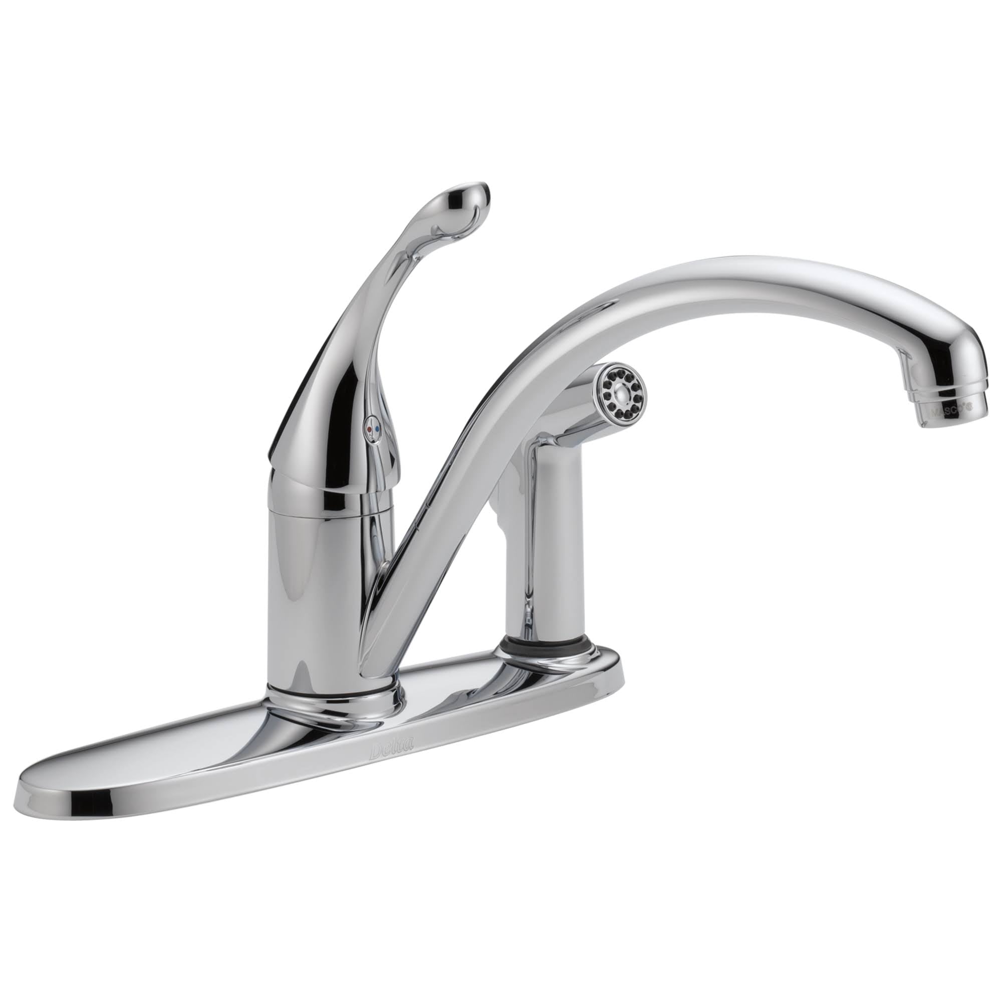 Chrome Single Handle Kitchen Faucet with Integral Spray T838