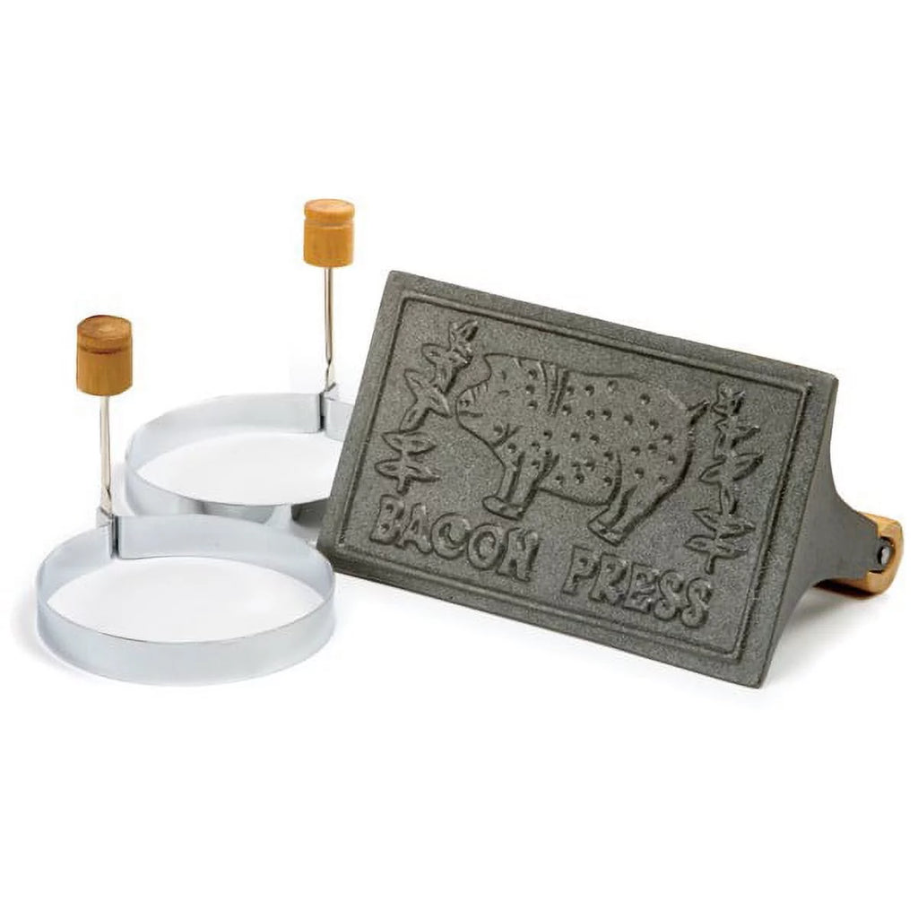 2 Pieces Bacon Press and Egg Ring Set X651027