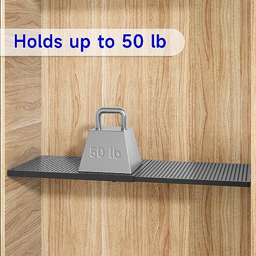 White Large Set of 2 Expandable Closet Shelf Organizer W9975