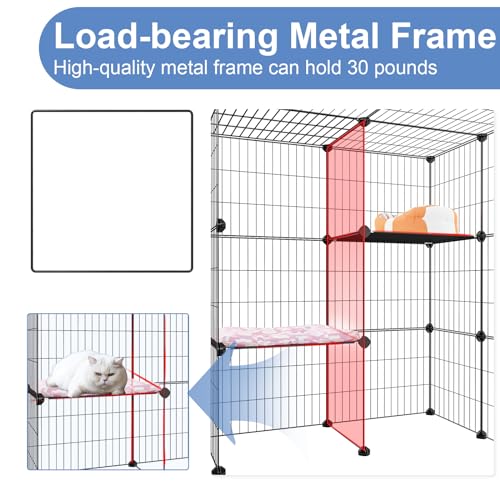 3-Tier Metal Wire Cat Cage K8544