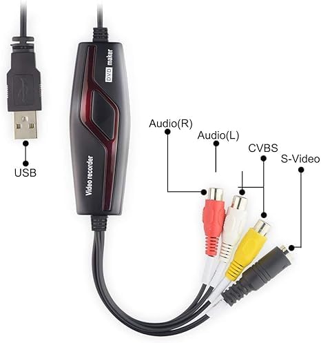 Video Capture Card, USB2.0 Video Capture Device, RCA to USB Converter T891587