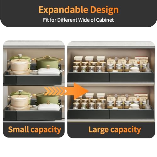 Gray Expandable Heavy Duty Slide Out Drawers H438318
