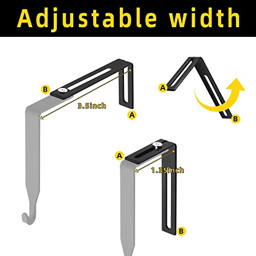 12 Pcs Adjustable Metal Cubicle Wall Hooks with Cross Screwdriver S602