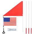 6 Foot Heavy Duty Fiberglass Bike Flag Pole with Tear-Resistant Polyester Flag G1719