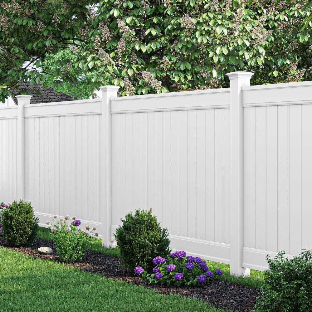 White Vinyl Flat-top Fence Panel X227604