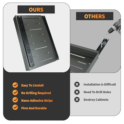 Gray Expandable Heavy Duty Slide Out Drawers H438318