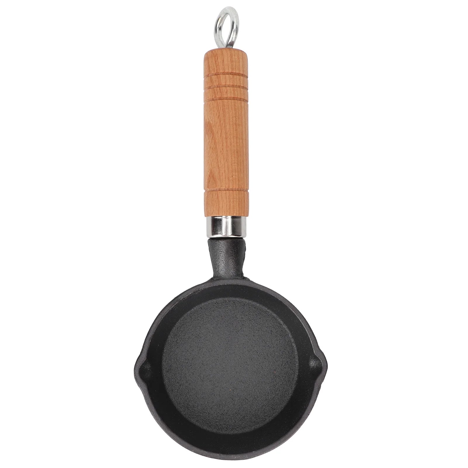 10CM Cast Iron Pan with Wood Handle N800