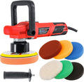 6" Variable Speed Random Orbit Dual-Action Polisher with 6 Pad Buffing and Polishing Kit F9711