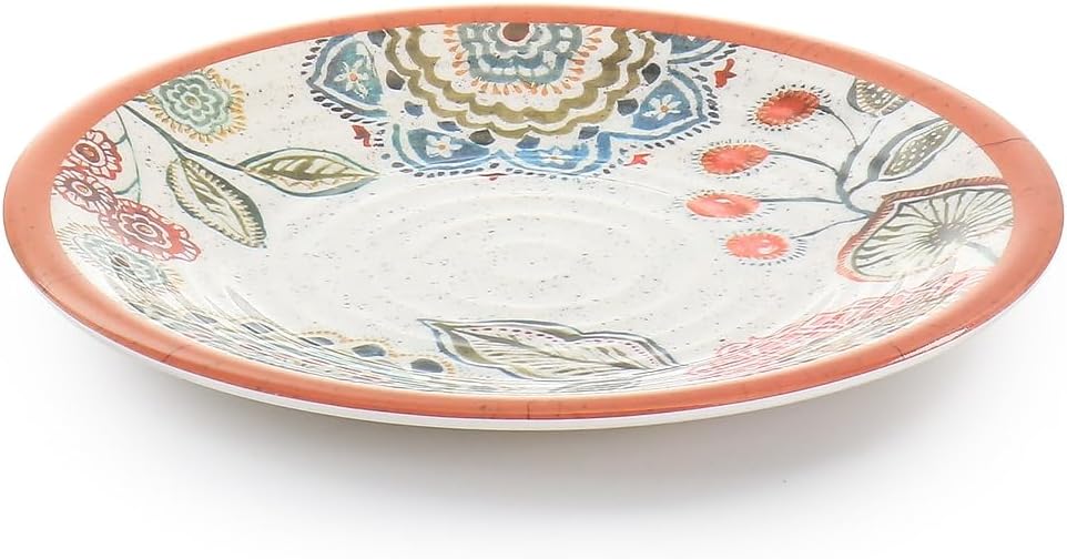 12 Piece Melamine Dinnerware Set, Multi Colored Y4653