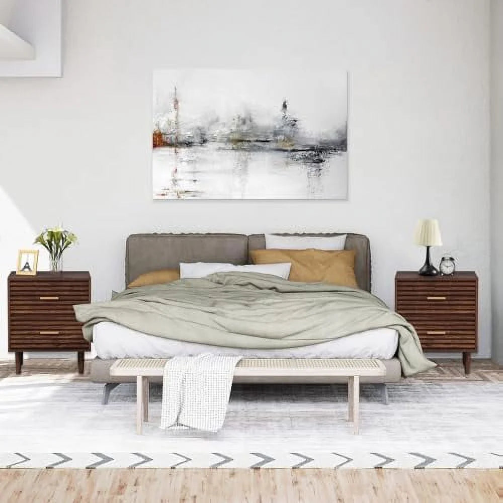2 Drawer Solid Wood Nightstand S9166